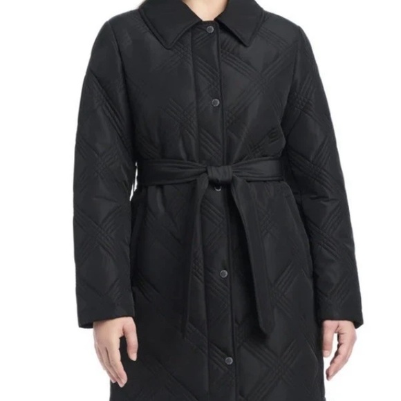 Jones New York Black Diamond-Quilted Puffer Jacket woman’s small NWT - Picture 3 of 16